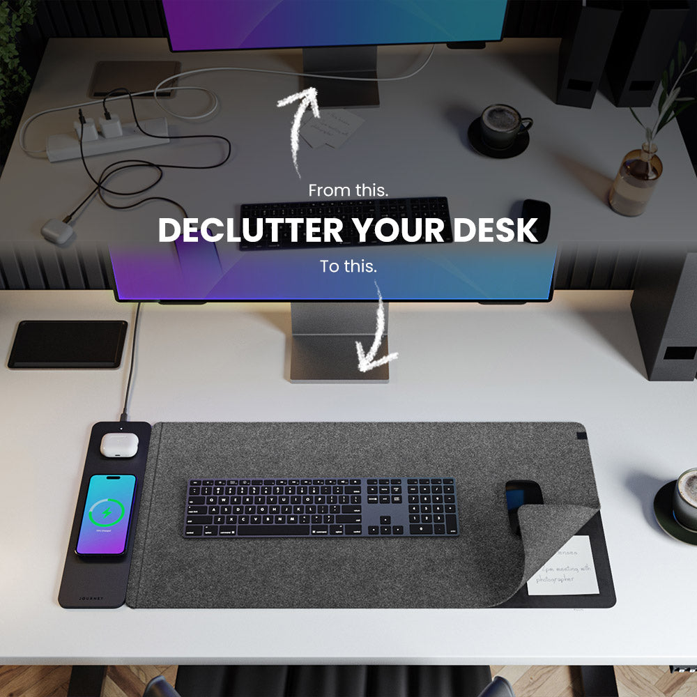 MAX-JOURNEY ULTRA Fast Wireless Charging Desk Mat - by TIMDASI