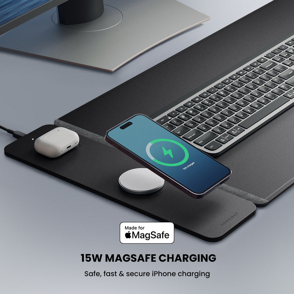 MAX-JOURNEY ULTRA Fast Wireless Charging Desk Mat - by TIMDASI
